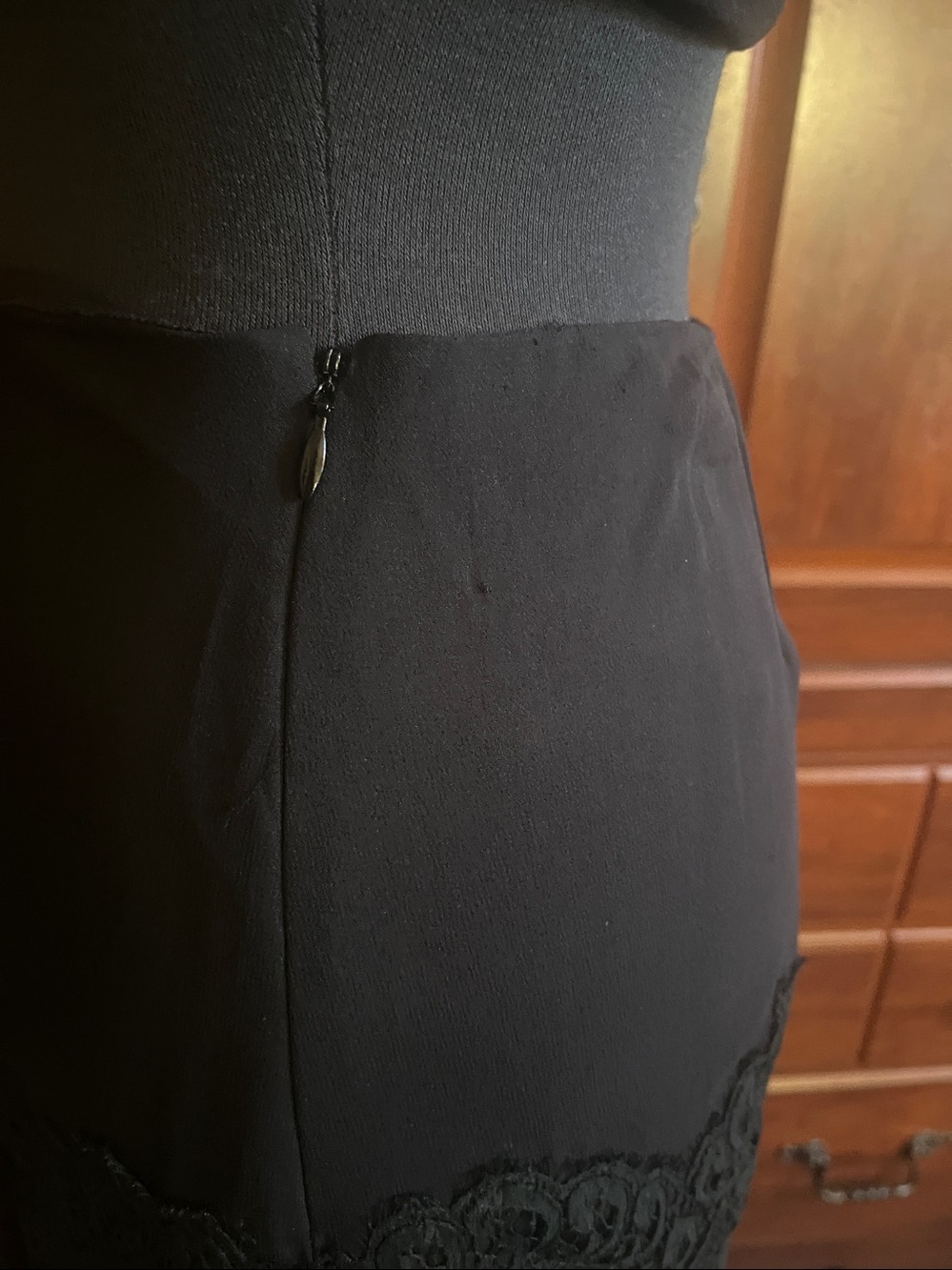 Dana Buchman Black Lace-Trim Maxi Skirt - Picture 4 of 6